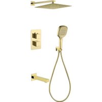Душевая система  Grocenberg GB5050 с термостатом (золото глянец)
