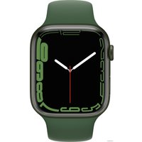 Умные часы Apple Watch Series 7 45 мм (зеленый/зеленый клевер спортивный)