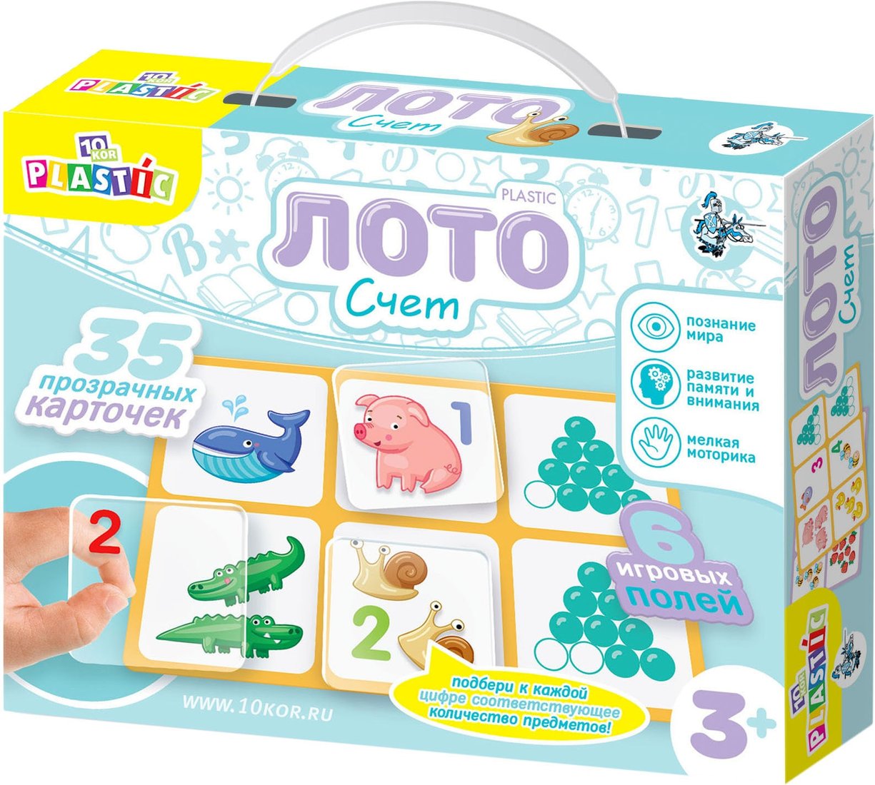 

Развивающая игра Десятое королевство 10KOR Plastic Лото Счет 04005