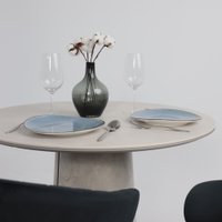 Кухонный стол Lepremo AV 2317 МДФ+керамика 900 (серый матовый Carmen Light Grey/черный+HPL бетао)