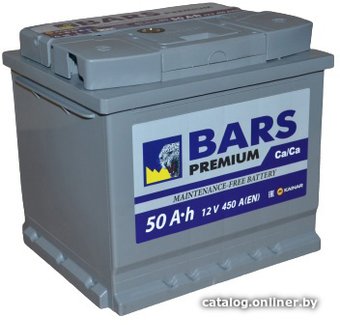 Автомобильный аккумулятор BARS Premium 50 R+ (50 А·ч)