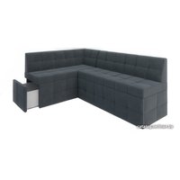 Угловой диван Мебель-АРС Атлантис левый 212x84x135 (велюр серо-синий HB-178 26)