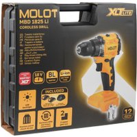 Дрель-шуруповерт Molot MBD 1825 Li XLT Lite Set 2318138 (с 2-мя АКБ, кейс)