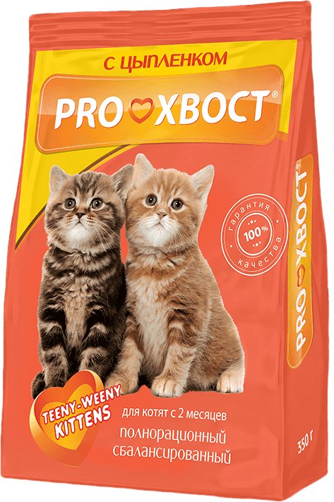 

Сухой корм для кошек Proхвост для котят с цыпленком 350 г