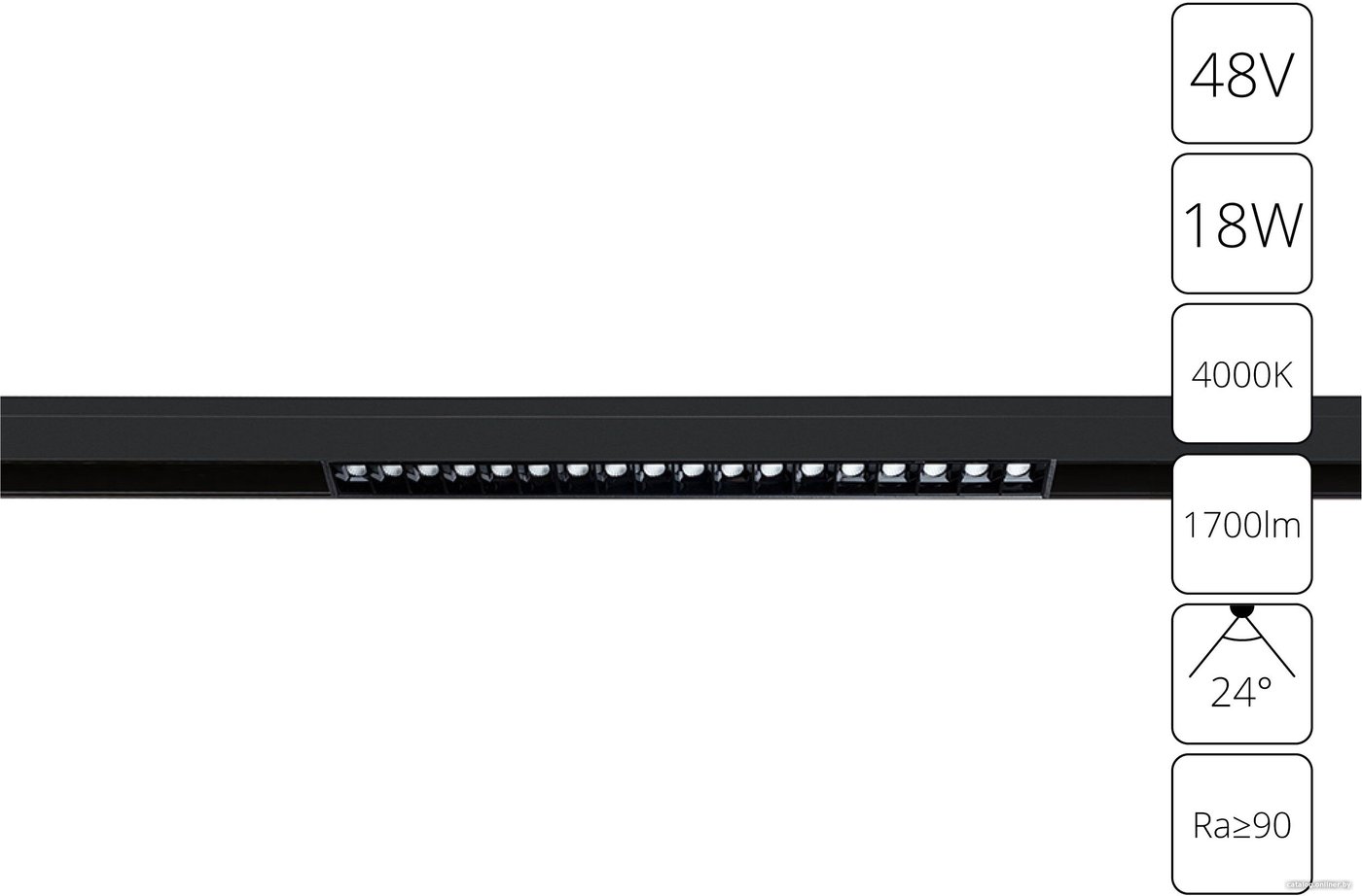 Трековый светильник Arte Lamp Linea A4665PL-1BK