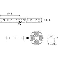 Светодиодная лента AKS 19.2 W/m (20м, холодный белый)