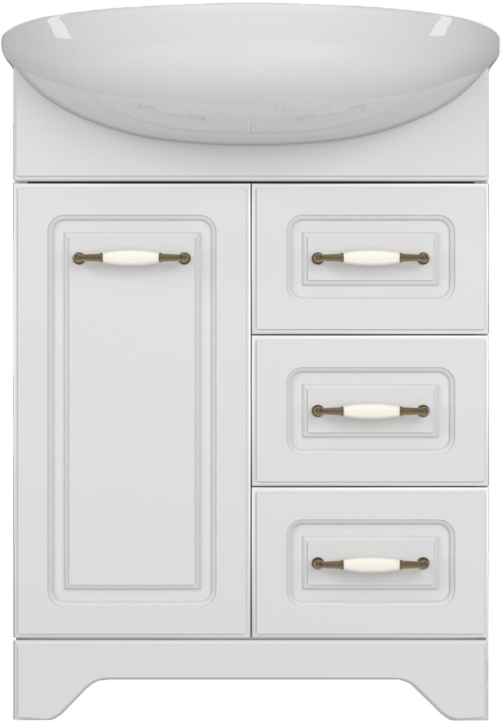 

Style Line Тумба под умывальник Олеандр-2 65 3 ящика (для классической раковины)