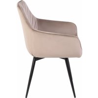 Стул с подлокотниками Signal Servio Velvet Bluvel 40 (темно-бежевый/черный)