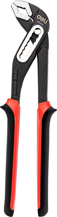 Клещи переставные Deli RS EDL2610Z (250мм, красный/черный)