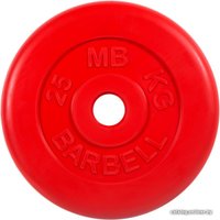 Диск MB Barbell Стандарт 51 мм (1x25 кг, красный)