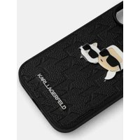 Чехол для телефона Lagerfeld PU Grained Monogram NFT Karl&Choupette metal Heads для iPhone 16 KLHCP16SPGKLKCPK
