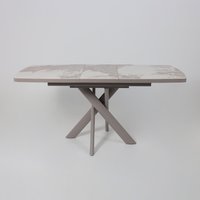 Кухонный стол Мамадома Leonel-130 раздвижной 130-165х85 (pandora gloss st cer/капучино)