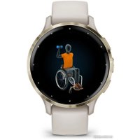 Умные часы Garmin Venu 3S (слоновая кость, с силиконовым ремешком)