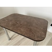 Кухонный стол Senira Р-001 (аламбра темная/хром)