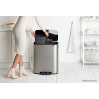 Система сортировки мусора Brabantia Bo Pedal Bin 2 x 30 л (стальной матовый)