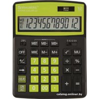 Бухгалтерский калькулятор BRAUBERG Extra Color-12-BKLG 250477 (черный/салатовый)