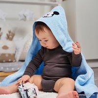 Полотенце с капюшоном Disney Микки Маус 5397883 (голубой)