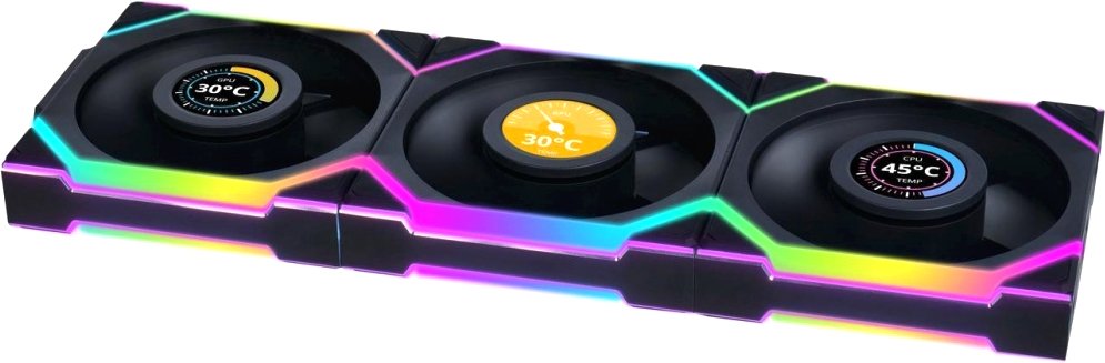 

Комплект вентиляторов для корпуса с контроллером Lian Li Uni Fan SL 120 Wireless LCD Reverse G99.12RSLLCD1W3B.R0