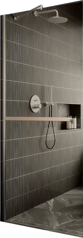 

Душевая стенка MaybahGlass 109x195 MGD-709-5ш (бронзовое стекло/хром матовый)