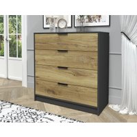 Комод Интерлиния Концепт КТ-К100 (дуб нокс/антрацит)