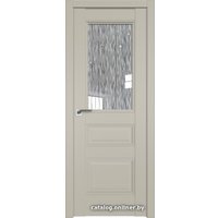 Межкомнатная дверь ProfilDoors 67U L 80x200 (шеллгрей/стекло дождь белый)