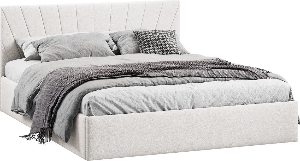 Кровать Трия Эвори с ПМ 160x200 Тип 1 (велюр светлый)