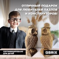 3Д-пазл QBRIX Две совы 3D 20034