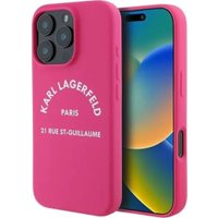 Чехол для телефона Lagerfeld Liquid silicone RSG logo для iPhone 16 Pro Max KLHCP16XSLSGRF