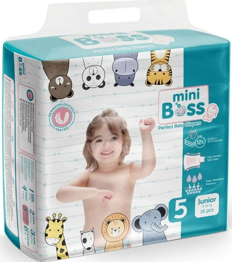 

Подгузники Mini Boss Jumbo Junior 5 MBJ-05 (48 шт)