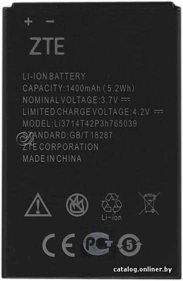 Аккумулятор для телефона Копия ZTE Li3714T42P3h765039