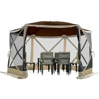 Кемпинговая палатка Wild Land Hub screen house 600 920003-0004-0024.SET (коричнево-бежевый, со стенками)