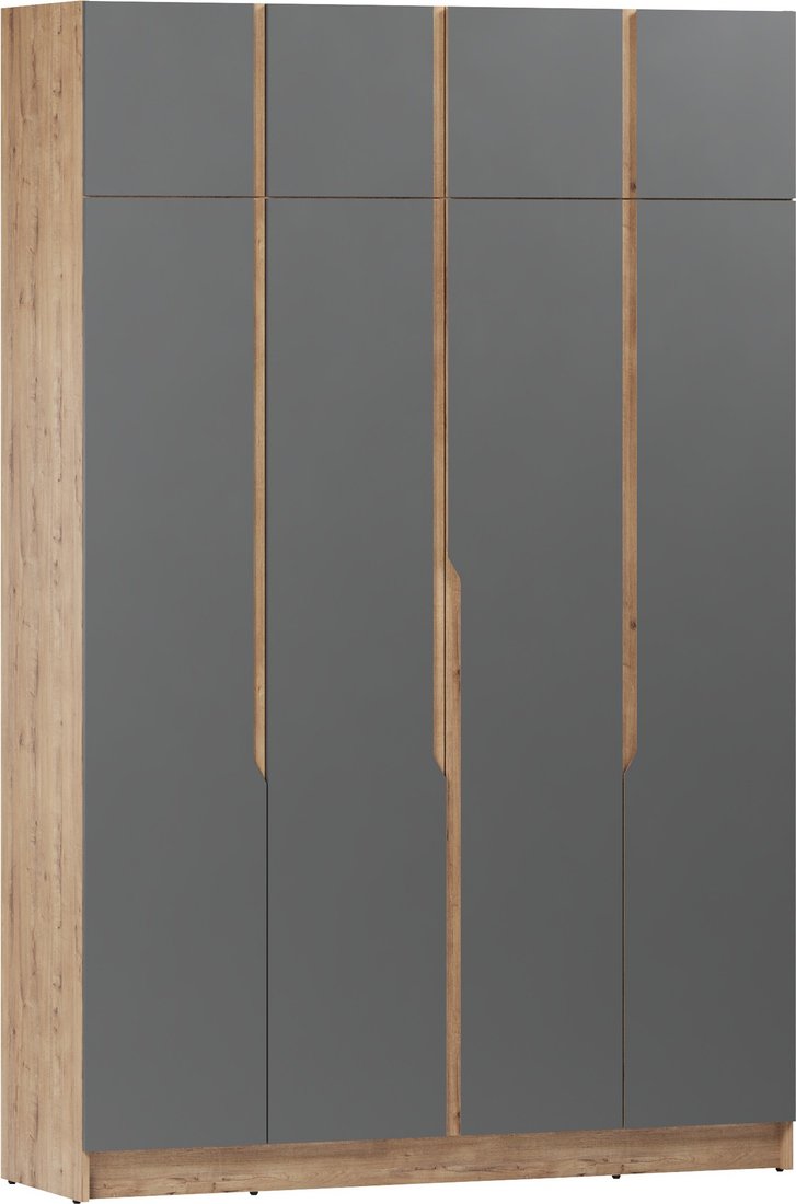 

Шкаф распашной ЭлиГард Aura 4Dа (дуб вотан/графит)