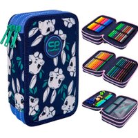 Пенал CoolPack Bunnyland F067704 с наполнением (темно-синий/белый)