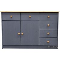 Комод Диприз Ром 2 двери 6 ящиков Д 1348.3 (серый воск/антик)