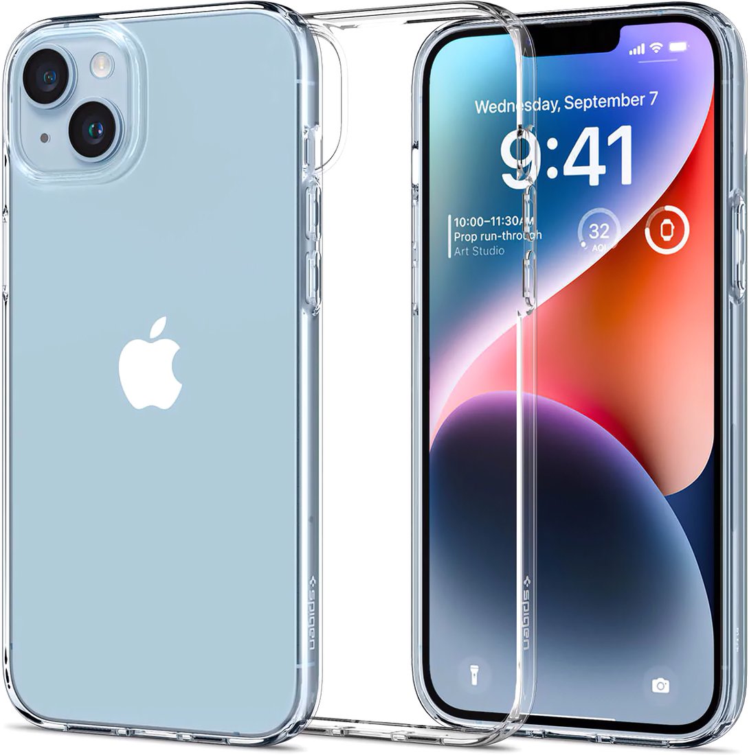

Чехол для телефона Spigen Liquid Crystal iPhone 14 Crystal Clear ACS05033 (прозрачный)