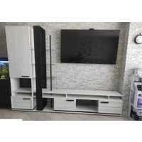 Шкаф распашной Глазов МЦН 1 Oslo (Бетон Пайн светлый/Черный)