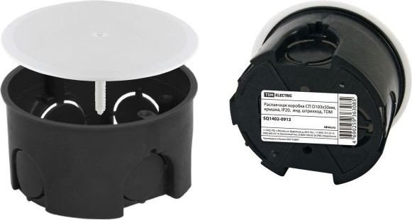 

Монтажная коробка (подрозетник) TDM Electric SQ1402-0913 (черный/белый)