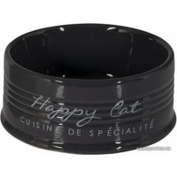 Миска Duvo Plus Bowl Stone Happy Cat (черный)