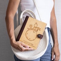 Ежедневник Творческая мастерская "Пуговка" Анастасии Минич А5 кожа Маленький принц