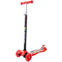 Двухколесный детский самокат Полесье 0072-V2(К-Ч) (красный/черный)