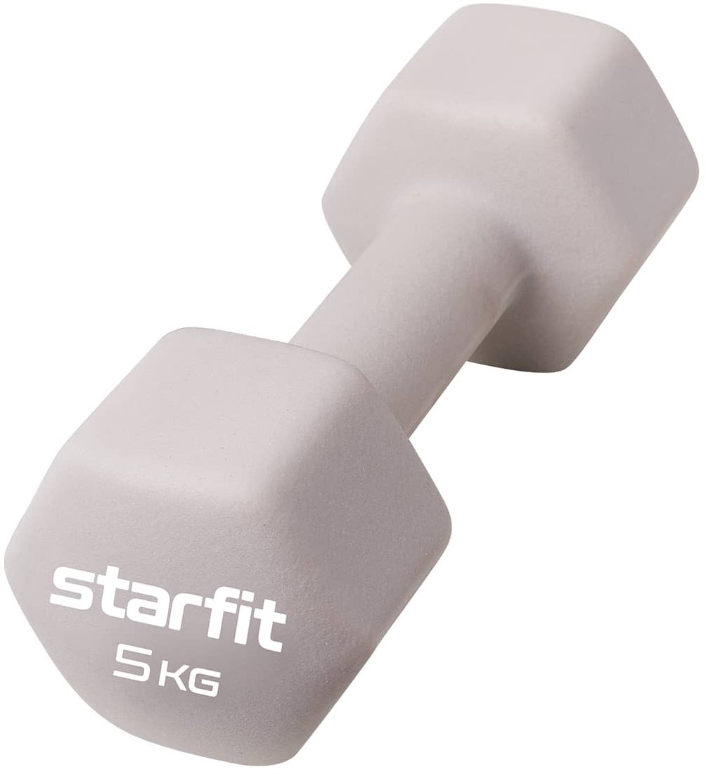 

Гантель Starfit DB-201 5 кг (тепло-серый пастель)