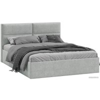Кровать Трия Глосс универсальный тип 1 160x200 (микровелюр Jercy Silver)