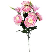 Искусственный букет KlrBy Роза и лилия с добавками СН36бел-роз