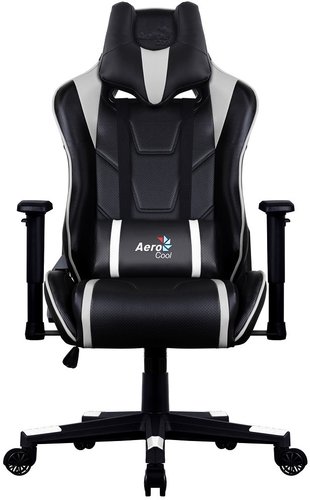 Игровое (геймерское) кресло AeroCool AC220 AIR (черный/белый)