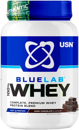 Протеин сывороточный (изолят) USN BlueLab 100% Whey (908г, темный шоколад)