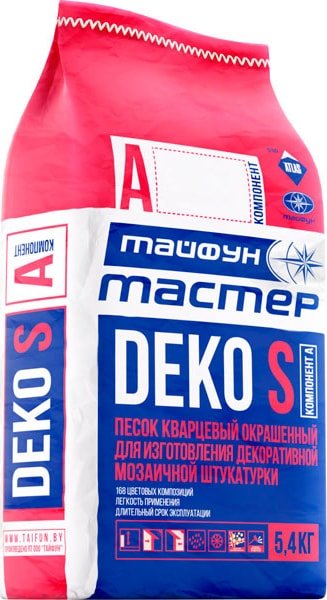 

Декоративная штукатурка Тайфун Deko S А3 (кирпичный, 5.4 кг)