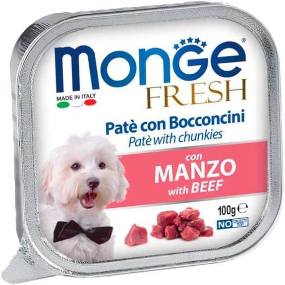 

Пресервы Monge Fresh с говядиной (100 г)