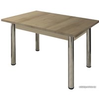 Кухонный стол Solt СТД-11 с обвязкой (дуб/ноги хром)