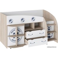 Двухъярусная кровать Трия Немо 180х80 (дуб сонома/белый)
