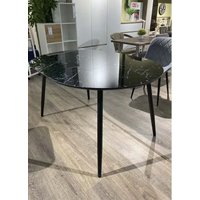 Кухонный стол Элементика Стенли 1000 (черный мрамор/черный кварц/черный)